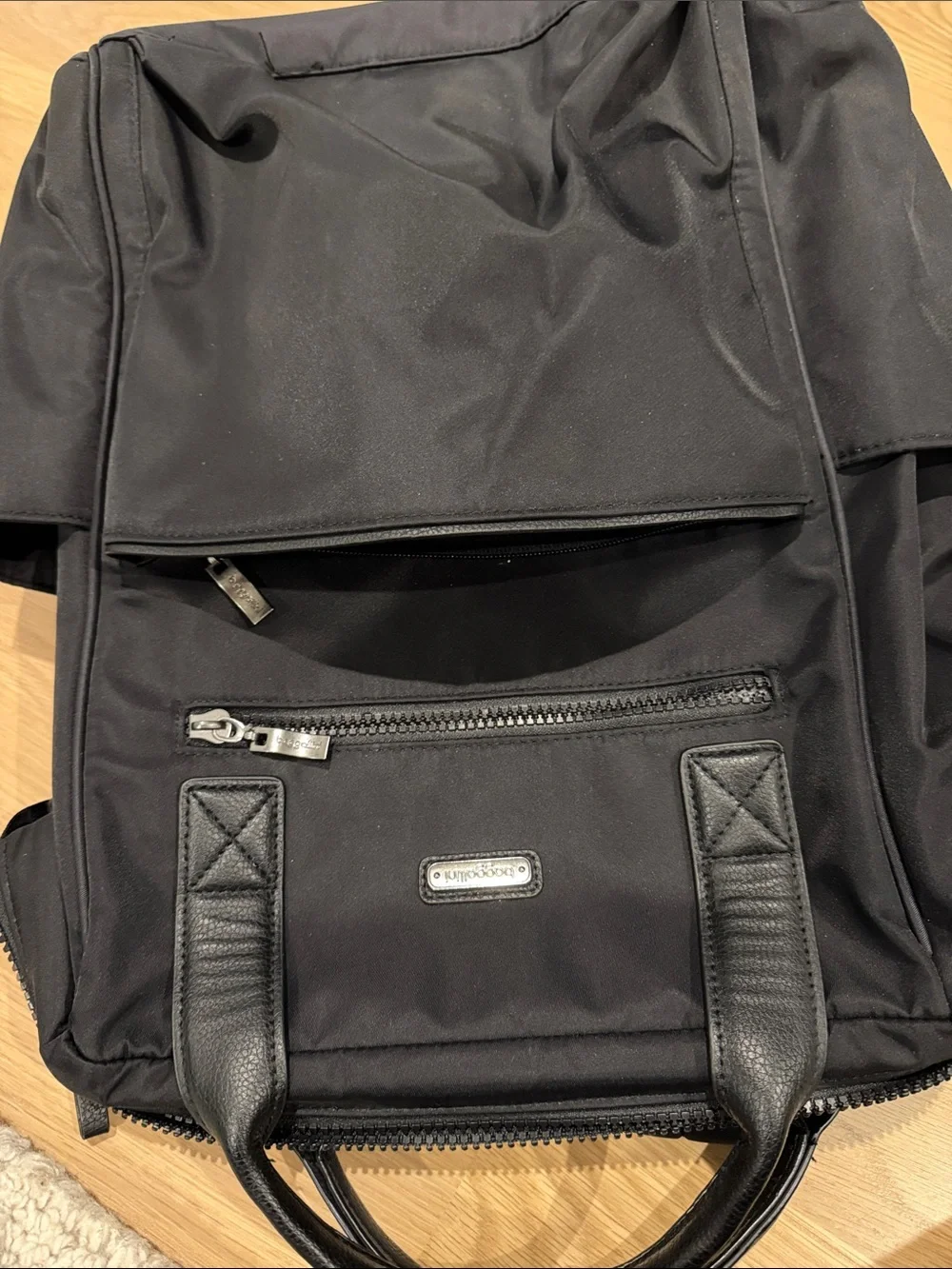 Black Laptop Travel Backpack Tote - Baggallini
